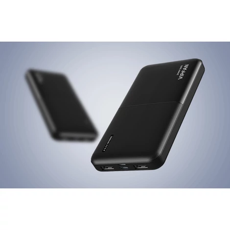 Powerbank Vipfan Ultra-Thin F04 10000mAh, 2x USB (fekete)