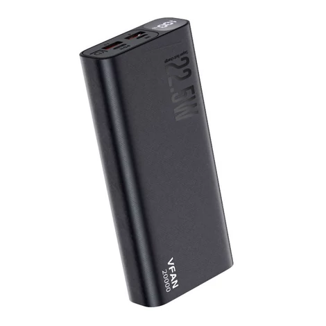Vipfan F07 Powerbank 20000mAh, 22.5W, PD (fekete)