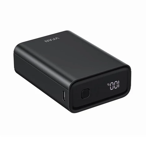 Vipfan F09 20000mAh Powerbank , 22.5W, PD (fekete)