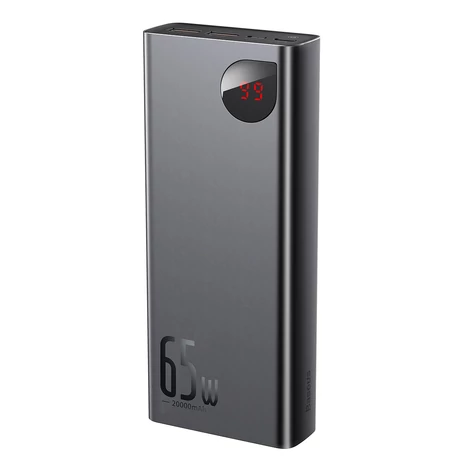 Baseus Adaman Metal Powerbank 20000mAh PD QC 3.0 65W 2xUSB + USB-C + micro USB (fekete)
