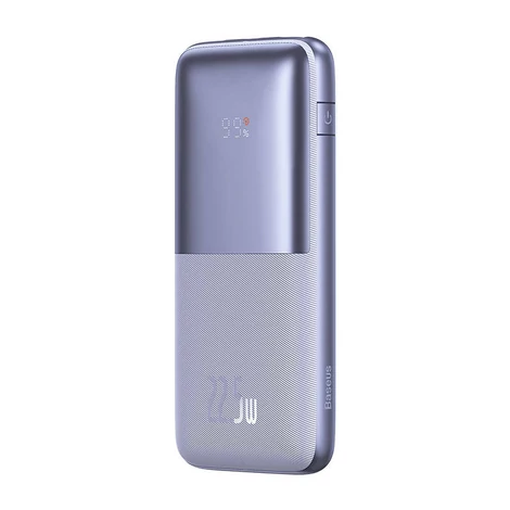 Baseus Bipow Pro Powerbank 10000mAh, 2xUSB, USB-C, 22.5W (lila)