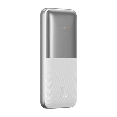 Baseus Bipow Pro Powerbank 10000mAh, 2xUSB, USB-C, 20W (fehér)