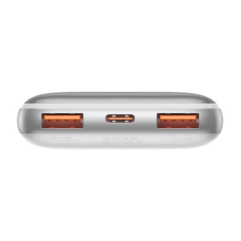 Baseus Bipow Pro Powerbank 10000mAh, 2xUSB, USB-C, 20W (fehér)
