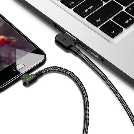 Mcdodo CA-5280 LED USB-USB-C kábel, 1,2m (fekete)
