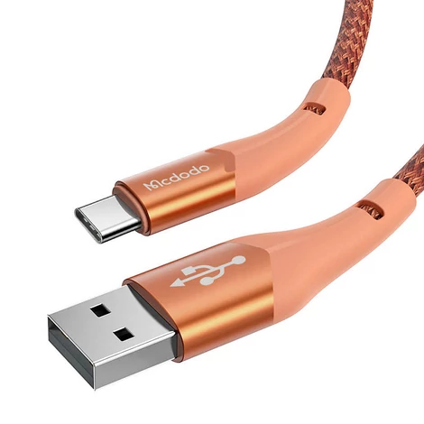 Mcdodo Magnificence CA-7960 USB-ről USB-C-re LED kábel, 1m (narancssárga)