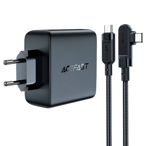 Acefast A37 Fali töltő  PD100W GAN, 4x USB, 100W (fekete)