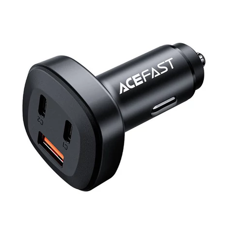 Acefast B3 Autótöltő, 66W, 2x USB-C + USB (fekete)