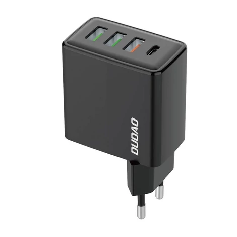 Dudao A5HEU 3x USB + USB-C, PD 20W (fekete) utazótöltő