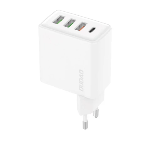 Dudao A5HEU 3x USB + USB-C, PD 20W (fehét) utazótöltő