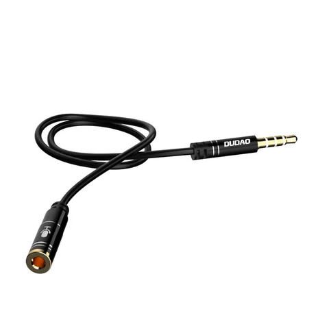 Dudao L11S 3.5mm AUX audió hosszabbító kábel, 1m (fekete)