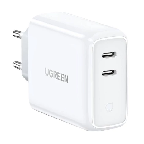 UGREEN CD199 töltő, 2x USB-C, PD3.0, QC4.0, 36W (fehér)