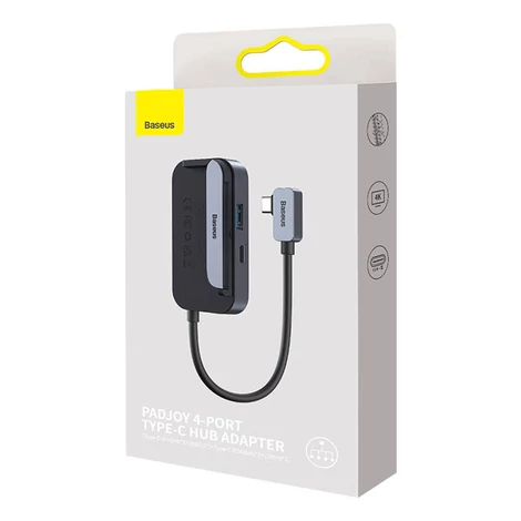 Baseus PadJoy Hub 4in1 USB-C USB 3.0 + HDMI + USB-C PD + jack 3.5mm (szürke)