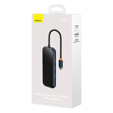 Baseus AcmeJoy Hub 4in1 sorozat USB-C 3xUSB 3.0 + USB-C PD (sötétszürke)