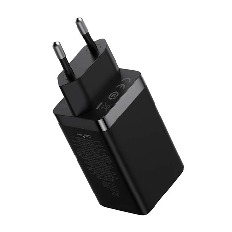 Baseus GaN5 Pro fali töltő 2xUSB-C + USB, 65W (fekete)