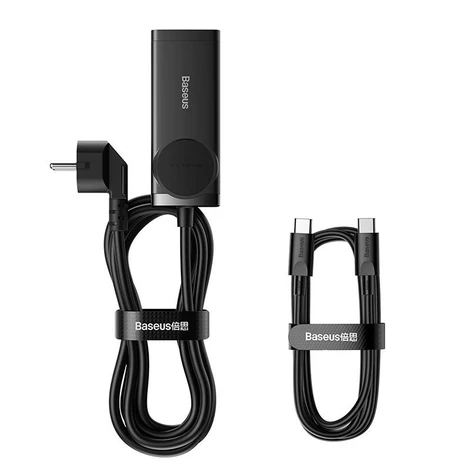 Baseus GaN3 Pro fali töltő / powerstrip 2xUSB + 2xUSB-C + AC, 100W (fekete)