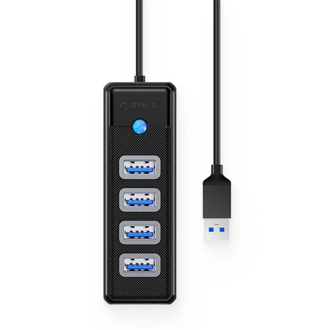 Orico Hub adapter USB 4x USB 3.0, 5 Gbps, 0,15m (fekete)