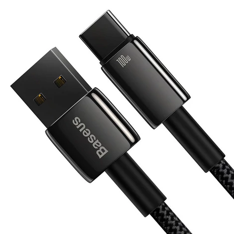 Baseus Tungsten Gold kábel USB-ről USB-C-re, 100W, 2m (fekete)