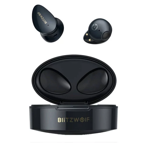 BlitzWolf BW-FPE2 TWS Bluetooth 5.0 fülhallgató, AAC, IPX4 (fekete)
