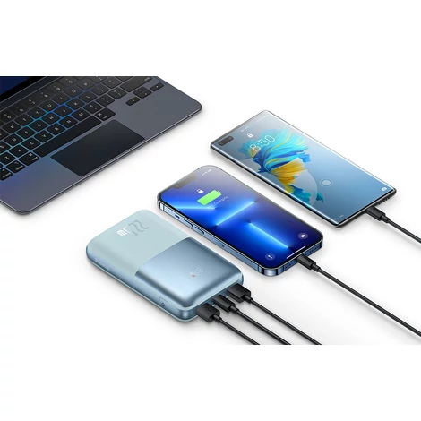 Baseus Bipow Pro 20000mAh Powerbank , 2xUSB, USB-C, 22.5W (kék)