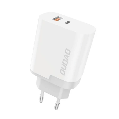 Dudao A6XSEU USB + USB-C töltő QC3.0 PD 22.5W (Fehér)
