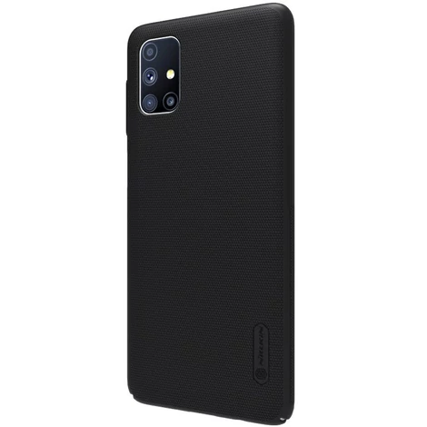 Nillkin Super Frosted Shield tok + állvány a Samsung Galaxy M51 számára fekete