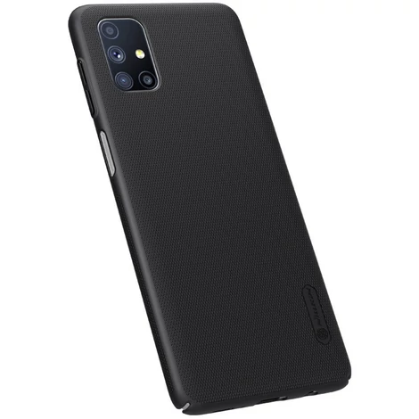Nillkin Super Frosted Shield tok + állvány a Samsung Galaxy M51 számára fekete