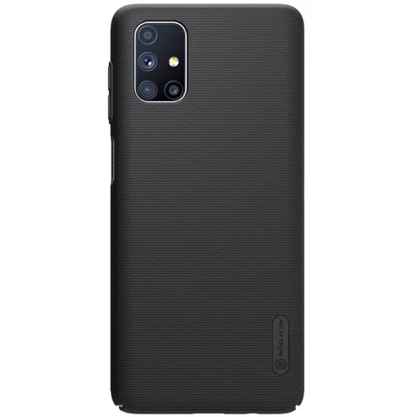Nillkin Super Frosted Shield tok + állvány a Samsung Galaxy M51 számára fekete