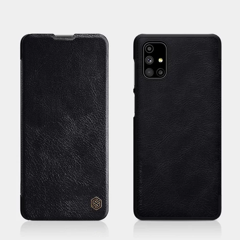 Nillkin Qin eredeti bőr tok Tok Samsung Galaxy M51 fekete