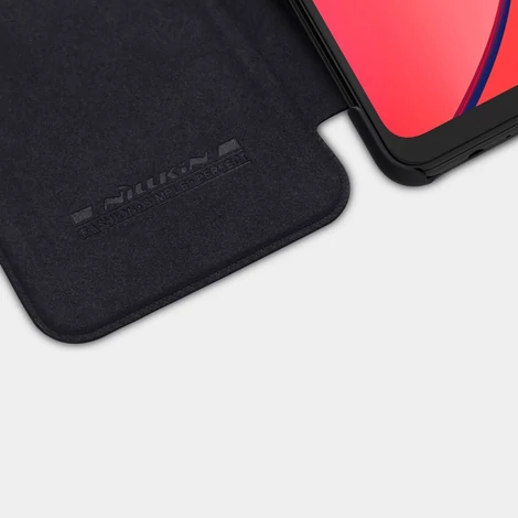 Nillkin Qin bőrtáska Samsung Galaxy A12 / Galaxy M12-hoz fekete