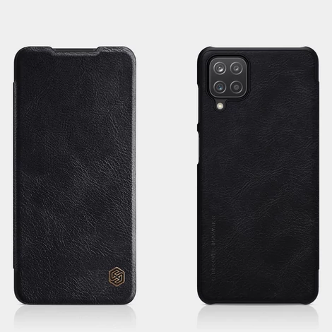 Nillkin Qin bőrtáska Samsung Galaxy A12 / Galaxy M12-hoz fekete