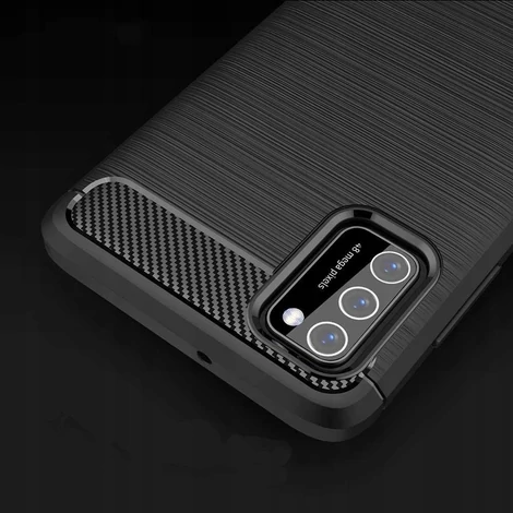 Carbon Case Rugalmas Tok TPU tok Xiaomi Poco M3 fekete
