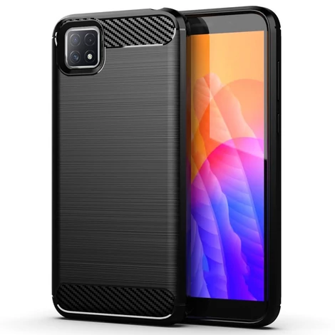 Carbon Case Flexible Cover TPU Case for Oppo A73 black