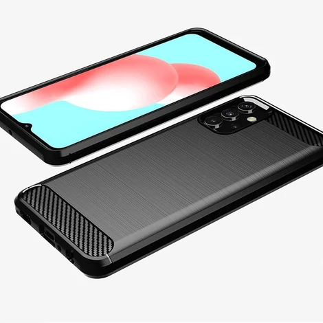 Carbon Case Rugalmas burkolat TPU tok Samsung Galaxy A32 4G fekete