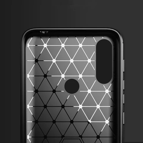 Szén tok Rugalmas Tok Sleeve Motorola Moto E7 Power fekete