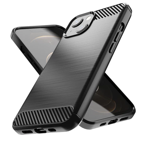Carbon Case rugalmas borítás iPhone 13-hoz fekete