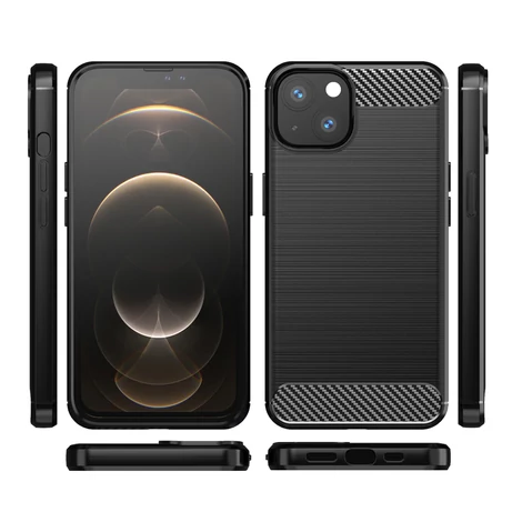 Carbon Case rugalmas borítás iPhone 13-hoz fekete