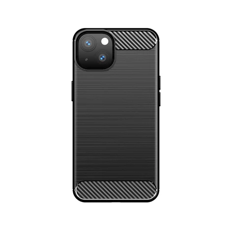 Carbon Case Rugalmas burkolat TPU tok iPhone 13 mini fekete