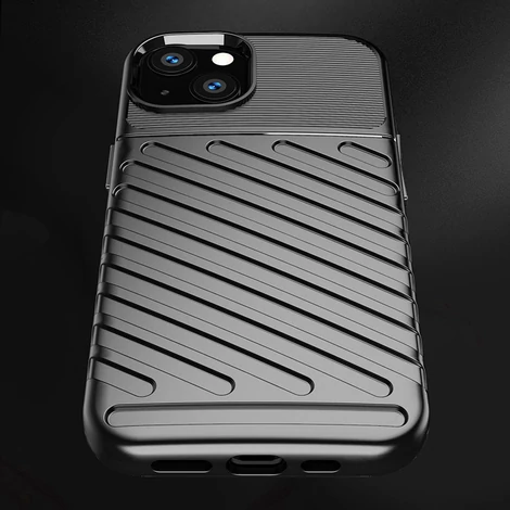 Thunder Case Rugalmas, strapabíró TPU tok iPhone 13-hoz fekete