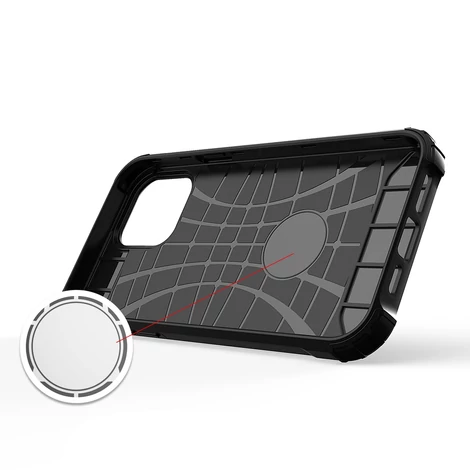 Hybrid Armor tok Kemény, strapabíró borítás iPhone 13 Pro-hoz fekete