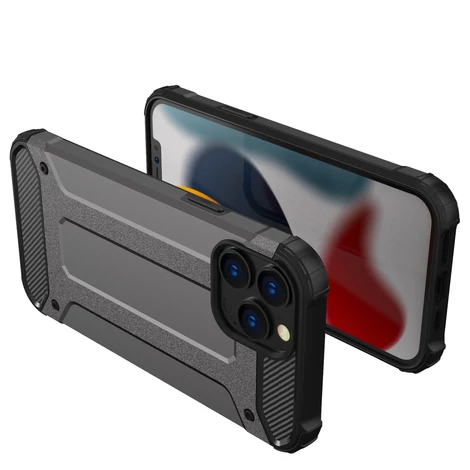 Hibrid páncél tok Kemény, strapabíró borítás iPhone 13 Pro készülékhez kék