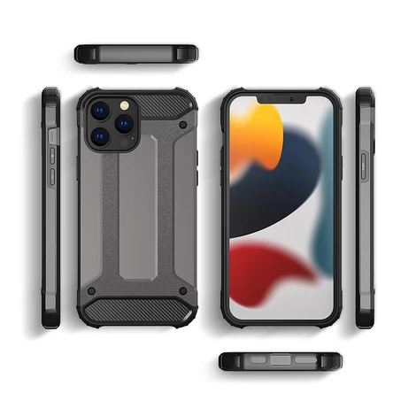 Hibrid páncél tok Kemény, strapabíró borítás iPhone 13 Pro készülékhez kék