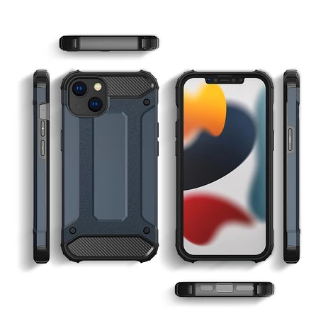Hybrid Armor tok Kemény, strapabíró Tok iPhone 13 mini kék