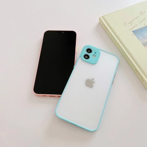 Milky Case szilikonból készült rugalmas, áttetsző tok iPhone 12 Pro Max készülékhez rózsaszínű