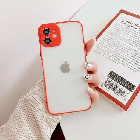 Milky Case szilikon rugalmas, áttetsző tok Samsung Galaxy A72 4G piros színűhöz