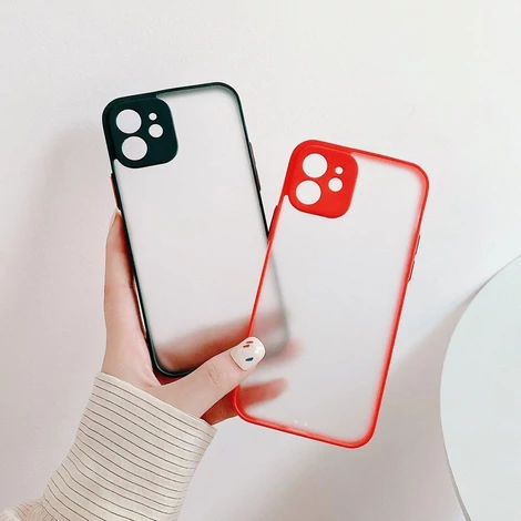 Milky Case szilikon rugalmas, áttetsző tok Samsung Galaxy A72 4G piros színűhöz