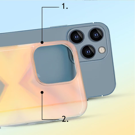 Kingxbar Streamer sorozat luxus elegáns telefon tok iPhone 13 kék (háromszög)