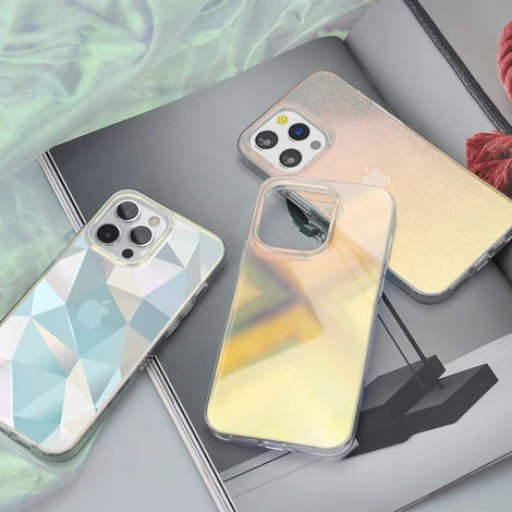 Kingxbar Streamer sorozat luxus elegáns telefon tok iPhone 13 kék (háromszög)