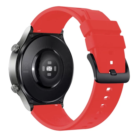 Szilikon szíj a Huawei Watch GT / GT2 / GT2 Pro okosórához piros színű
