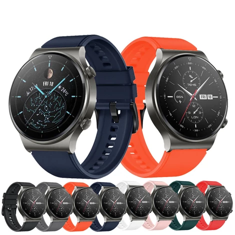 Szilikon szíj a Huawei Watch GT / GT2 / GT2 Pro okosórához piros színű