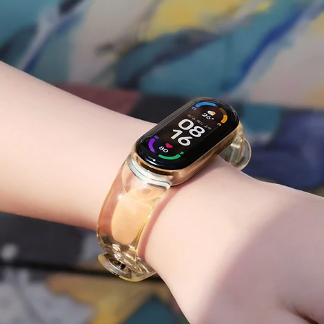 Csere szilikon pánt Xiaomi Mi Band 6 / 5 fekete színű szalaghoz